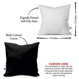 SKYTRENDS Multicoloured & Red Quirky Satin Square Cushion Covers image 4