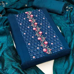 LeeliPeeri Designer Embroidered Unstitched Dress Material-image-32