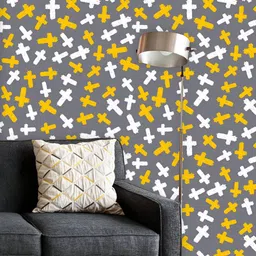 ArtzFolio Printed UV-Resistant Anti-Bacterial Hand Drawn Ink Cross Peel & Stick Wallpaper-image-75