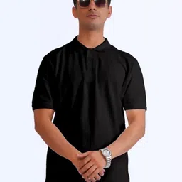 URBAN FLAUNT Men Solid Polo Collar Cotton T-shirt-picture-10