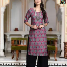 Moda Rapido Selection Of 2 Geometric Printed Round Neck Straight Kurta-image-31