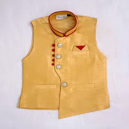 BownBee Boys Pure Cotton Mandarin Neck Nehru Jackets-image-83