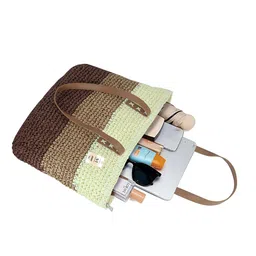 NFI essentials Ethnic Motifs Textured Swagger Hobo Bag With Cut Work image 3