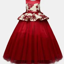 YK Girls Floral Printed Gown Dress-51