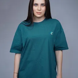 CREATIVE LINE Women Graphic Printed Round Neck Cotton Oversized T-shirt-image-38