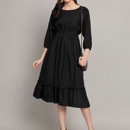 Krunal Raiyani Women Fit & Flare Midi Dress-picture-43