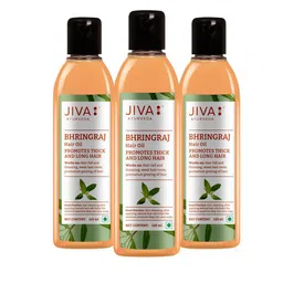 Jiva Set of 3 Bhringaraj Ayurvedic Hair Oil - 120 ml Each-9
