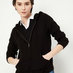 max Women Long Sleeves Hood Cardigan Sweater-image-76
