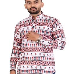 Eleni Trendz Men Cotton Printed Straight Kurta-image-80