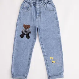 YK Girls Comfort Relaxed Fit High-Rise Embellished Stretchable Jeans-picture-18