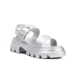 London Rag Women Leather Platform Heels Sandals with Buckles-52