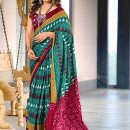 Moda Rapido Pure Cotton Designer Block Print Saree-picture-39