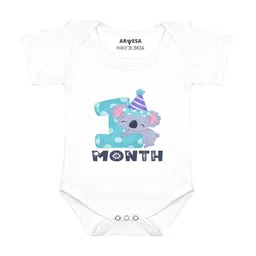Arvesa Infants Monthly Milestone Printed Envelope Neck Bodysuit-image-86