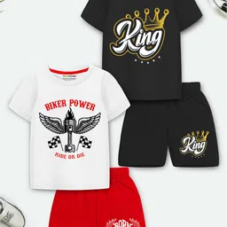 YK X Trampoline Unisex Kids Printed T-shirt with Shorts-image-25