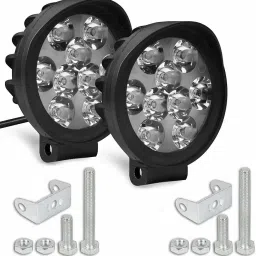 autopowerz 9 led cap 27 watt led light Pair with switch Fog Lamp Car LED (12 V, 27 W) image 3