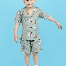 Polka Tots Printed Pure Cotton Shirt & Shorts-40