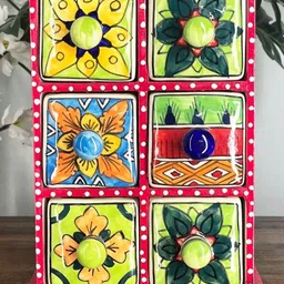 DIWAM HANDICRAFTS Handmade Wooden & Ceramic Drawer Chest Trinket Box-picture-28