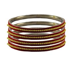 Vidhya Kangan Red Brass Bangles-image-51