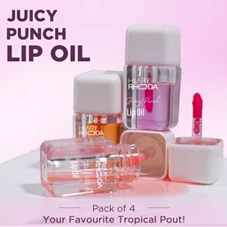 Hilary Rhoda Set of 4 Juicy Punch Non-Greasy & Soft Finish Lip Gloss Oil - 3.4 ml each image 4