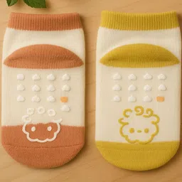 CORTICA Kids Pack Of 2 Cotton Ankle Length Socks-picture-49