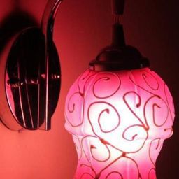Somil Premium Designer Glass Wall / Night Lamp Elegant & Stylish Dcor Accent for Modern Interiors, color, Pink, White, Size:- 19 X 23 X 26.5 CM-image-81