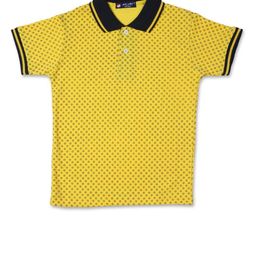 Little Marco Boys Printed Polo Collar Applique T-shirt-53