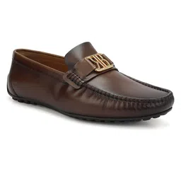 ROSSO BRUNELLO Men Textured Formal Loafers-image-90