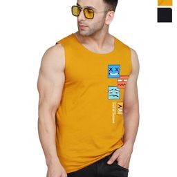 SLOWLORIS Men Typography 2 Applique Slim Fit T-shirt-image-58