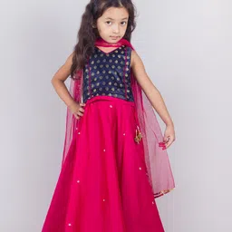 Tangerine Closet Girls Ready to Wear Lehenga & Blouse With Dupatta-picture-4