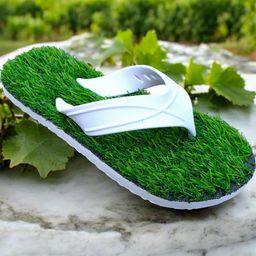 ADJ Men White Rubber Flip Flops-image-87