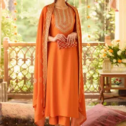 KALINI Women Ethnic Motifs Embroidered Thread Work Kurta with Trousers & With Dupatta-picture-20