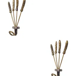 IndianShelf Goldtoned 2 Pieces Aluminium Skewer Wall Hooks-image-48