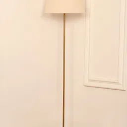 Divine Trends Off-White Brass Floor Lamp With Shade image 4