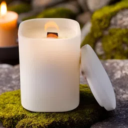 Ekhasa White Sleeping Sandalwood Fragrance Scented Jar Candle-0
