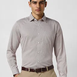 Van Heusen Men Regular Fit Spread Collar Geometric Printed Cotton Formal Shirt-picture-12