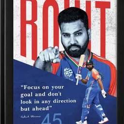Chaka Chaundh Rohit Sharma Quotes Wall Art-image-33