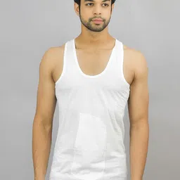 UNDERLOOP Pack Of 3 Combed Cotton Undershirt Vests SMTPKTRN3-85-image-3