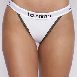La Intimo Women Mid Rise Thong Briefs-image-63