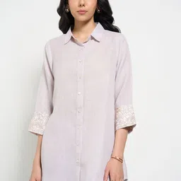 RANGMANCH BY PANTALOONS Women Embellished Flared Sleeves Pathani Kurta-image-81