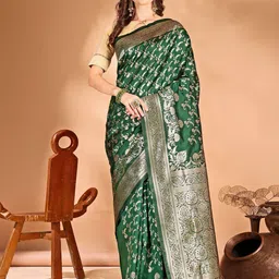 Anouk Woven Design Zari Banarasi Saree-image-75