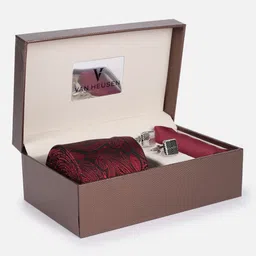 Van Heusen Men Tie Pocket Square And Cufflink Accessory Gift Set-image-80