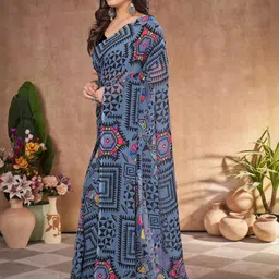 GAVUBAA Grey Pure Georgette Sarees-picture-30