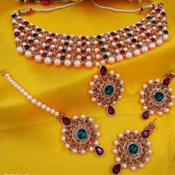 Anouk Women Gold Jewellery Set-image-45