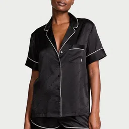 Victoria's Secret Women Lapel Collar Shirt & Shorts Night suit-picture-44