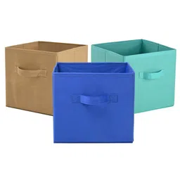 Kuber Industries Green 3 Pieces Multi-Utility Square Shape Storage Organisers-52