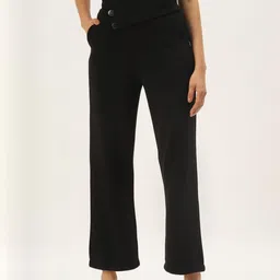 Zastraa Women Relaxed Straight Leg High-Rise Trousers-image-82