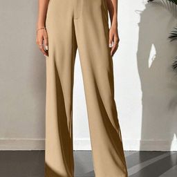 BROADSTAR Women Smart Straight Fit High-Rise Flat Front Regular Trousers-picture-28