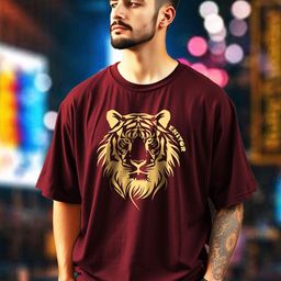 THE BEETEL HOUSE Men Animal Printed Drop-Shoulder Sleeves T-shirt-picture-1