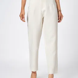 Annabelle by Pantaloons Women Tapered Fit High-Rise Trousers-image-77