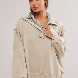 LULU & SKY Oversized Reverse-Stitch Sweatshirt-image-27
